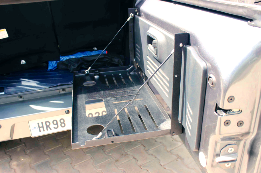 Mahindra Thar Rear Tray XL | Heavy-Duty Fold-Down Tailgate Table