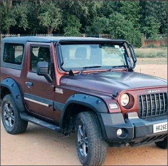 Mahindra Thar Windshield Light Rod | Heavy-Duty Auxiliary Light Mount