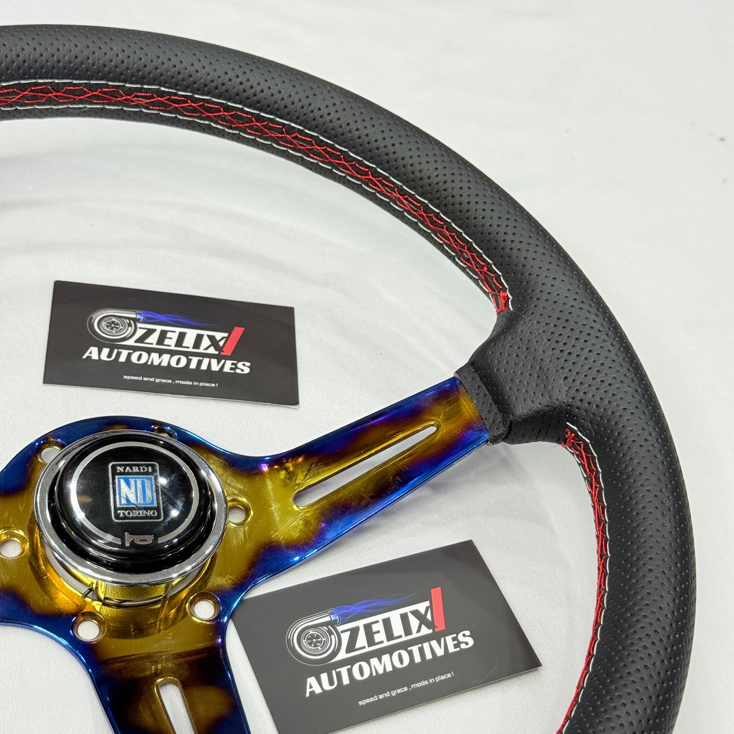 NARDI 14 Inch Titanium Gold Universal Steering Wheel