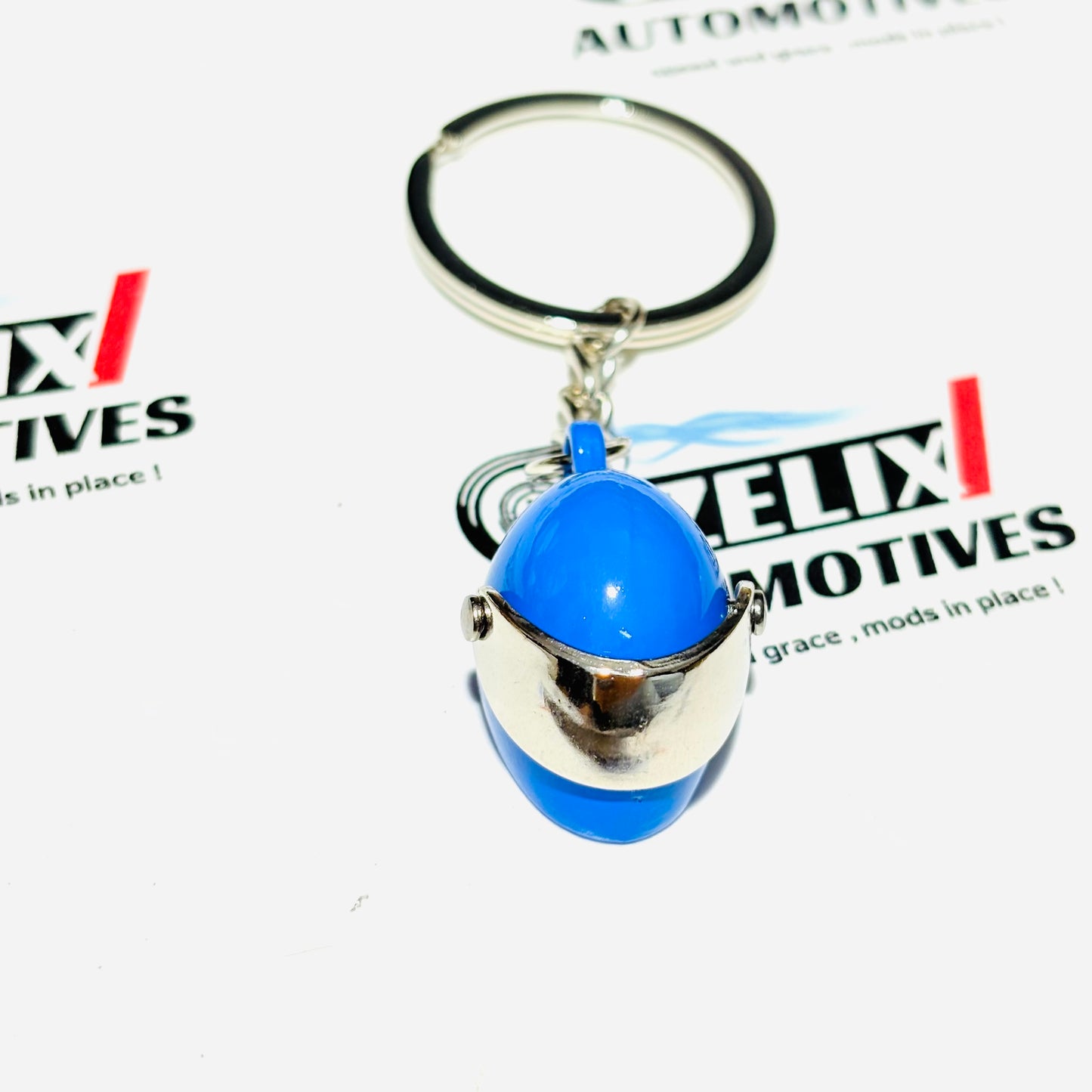 Helmet Style Keychain | Mini Metal Racing Helmet Design