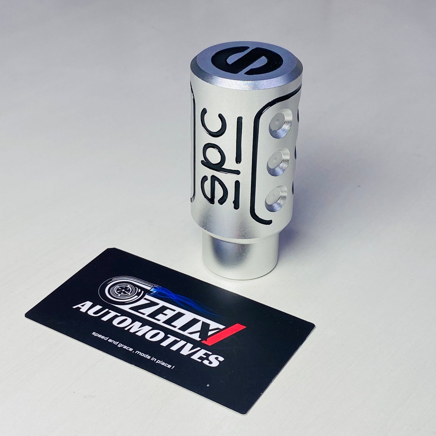 Sparco Gear Shift Knob in Silver and Black Color