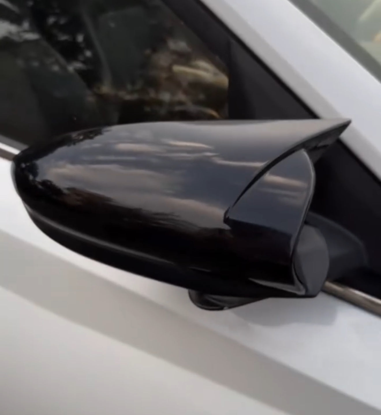 Hyundai i20 Batman Style Mirror Covers | Premium Gloss Black Finish Fits (2020–2025) Models