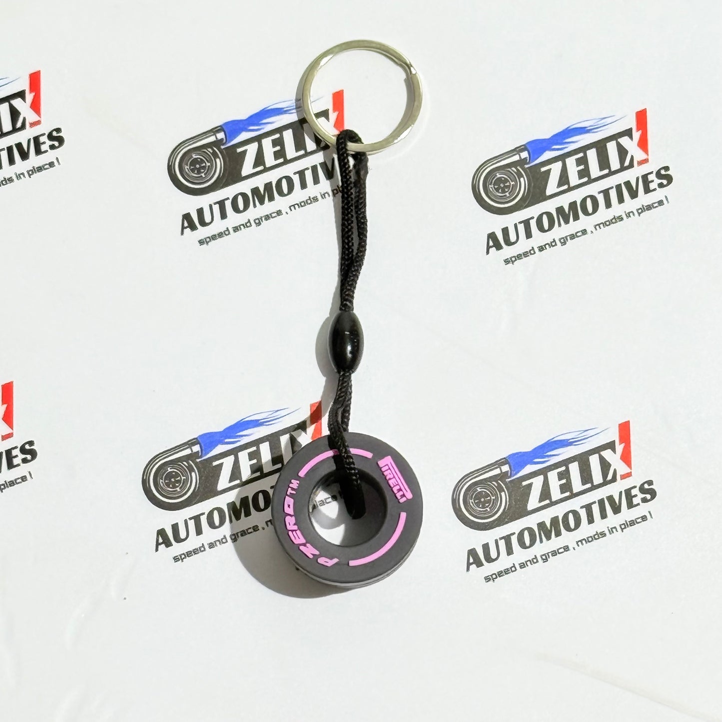F1 Racing Tyre Design Keychain | Motorsport Style Key Holder