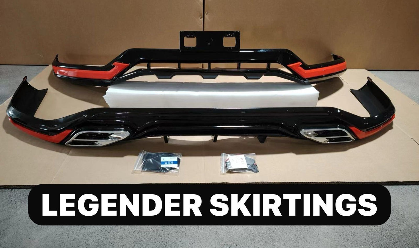 Toyota Fortuner Legender Front and Rear Skirting Kit | Premium ABS Body Upgrade