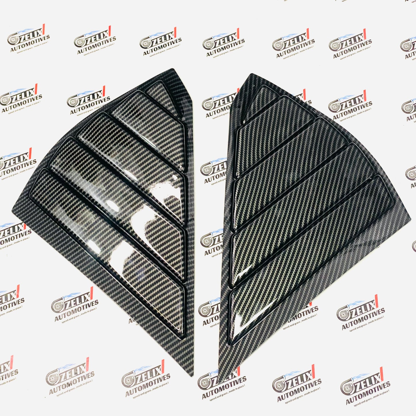 Maruti Suzuki Fronx Window Louvers – Black & Carbon Finish