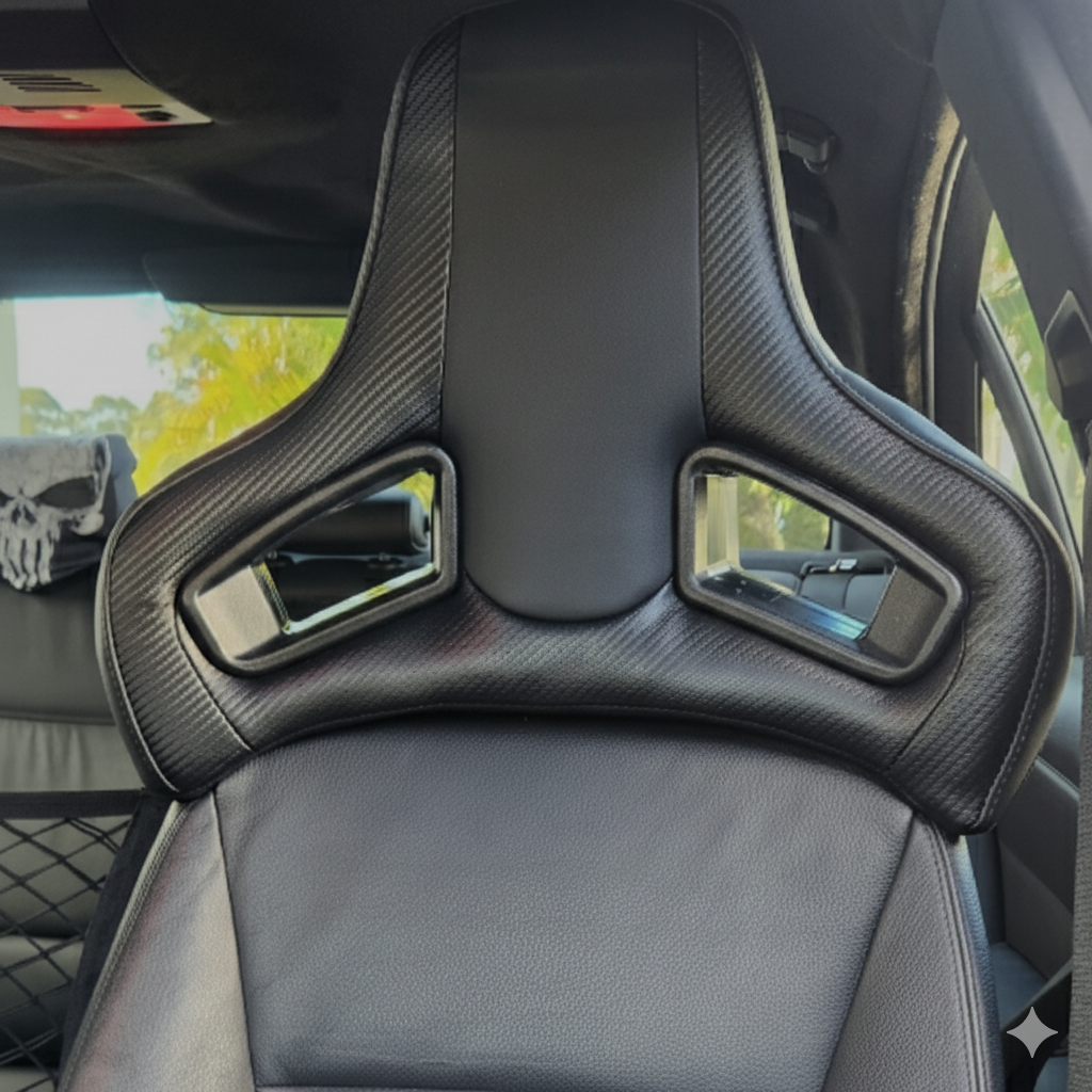 Racing-Style Headrest Extension | Bucket Seat Look