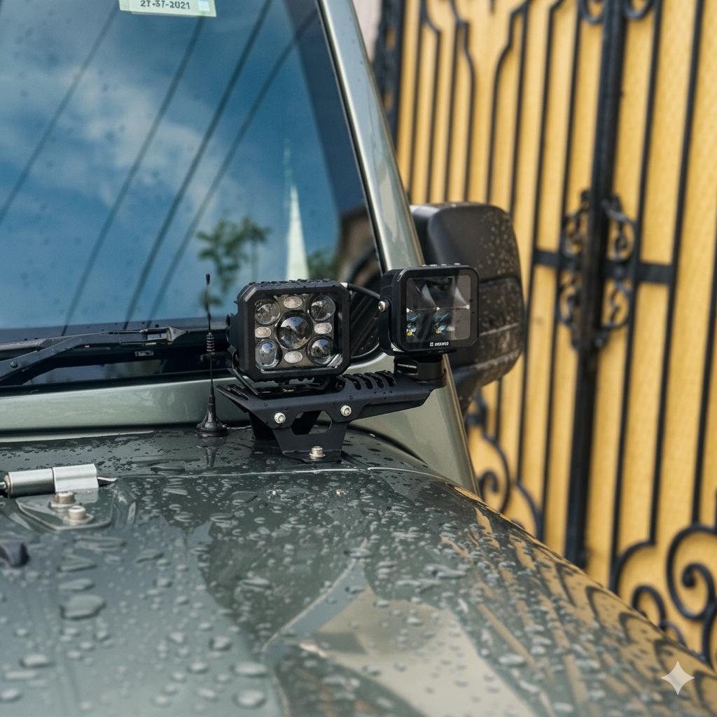 Fog Lamp Bracket | For Mahindra "Thar" and  "Roxx" (Heavy-Duty Kit)