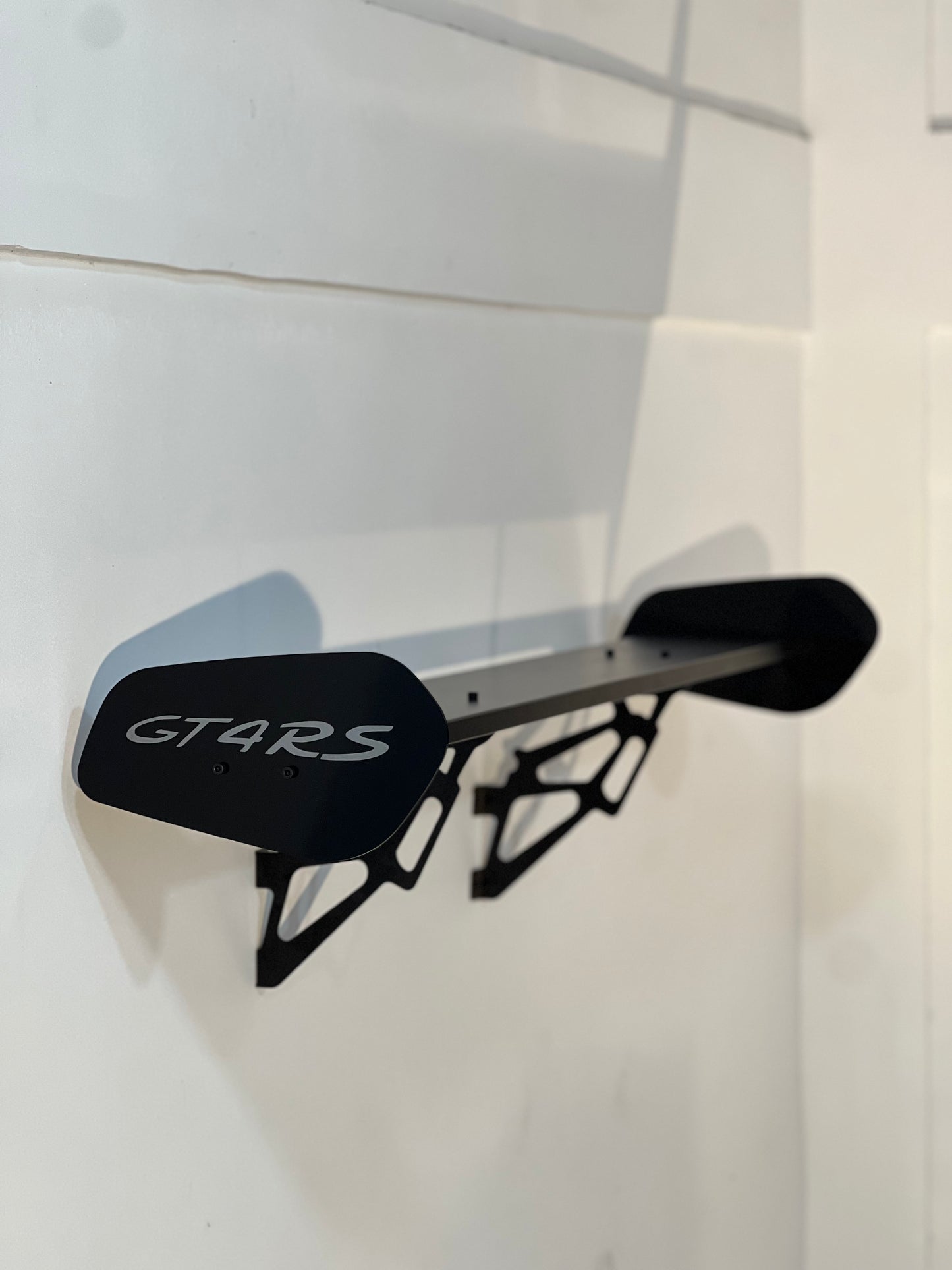 Porsche GT4 RS Metal Spoiler Shelf | Motorsports Inspired Display Shelf