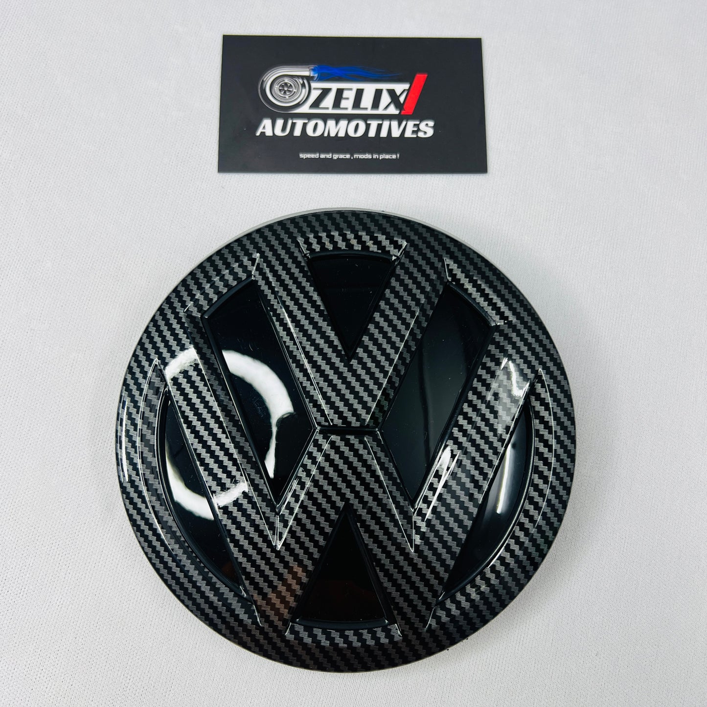 carbon fiber Volkswagen Jetta front grill logo emblem