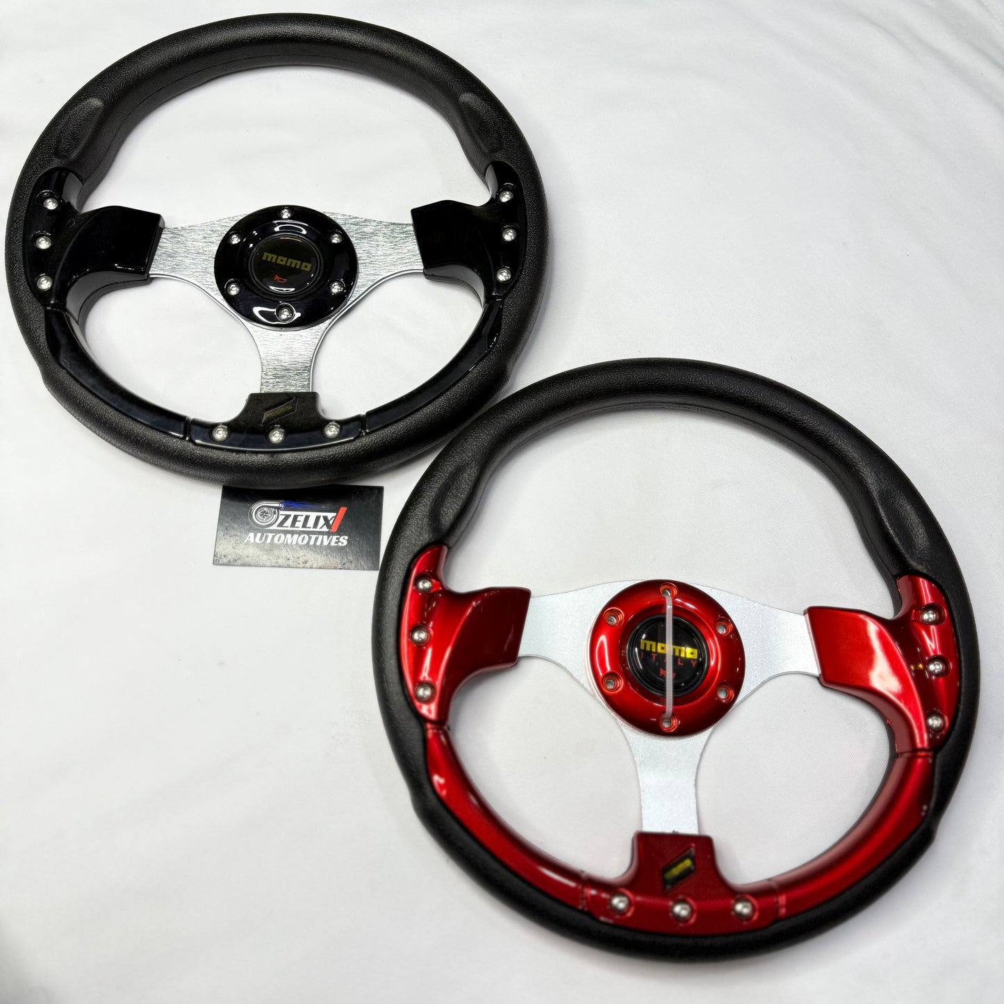 Aftermarket 12-inch round  steering wheel