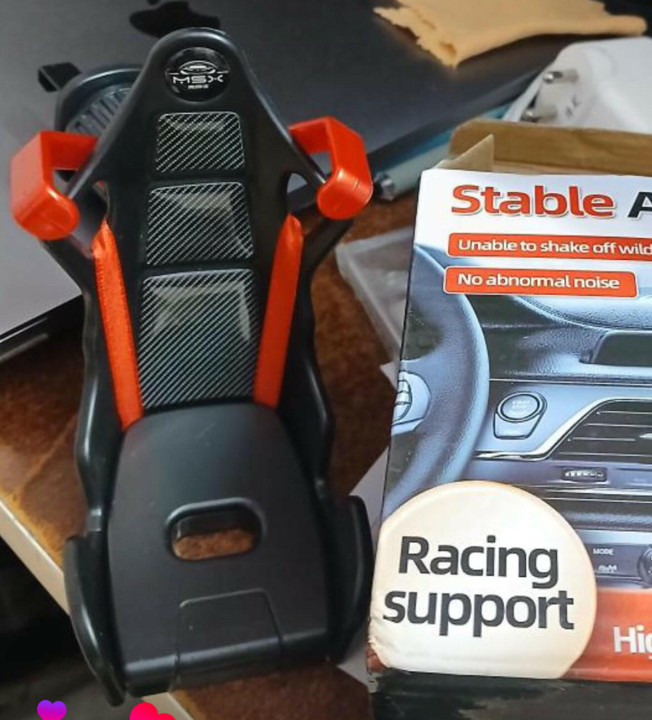 Racing Seat Style Phone Holder – Universal Car Mount