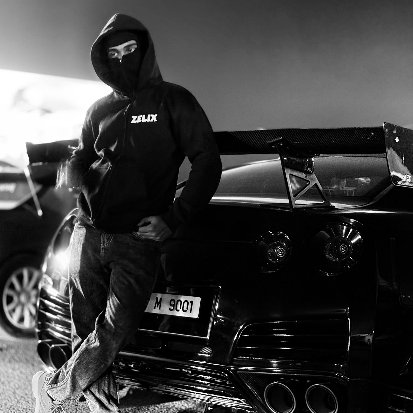 Zelix Hoodie Full-face Balaclava Design | Premium Black