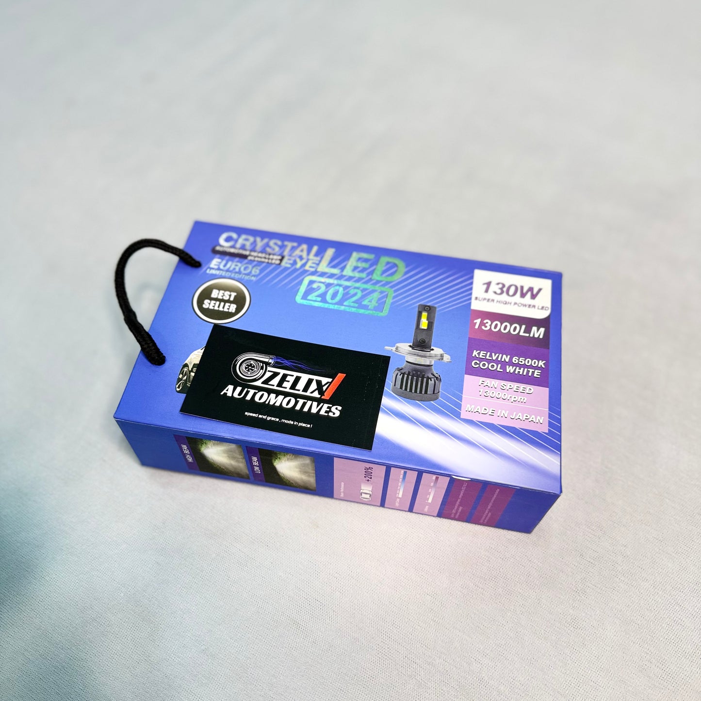 Crystal Eye Tri-Color 130W LED Headlight Bulbs