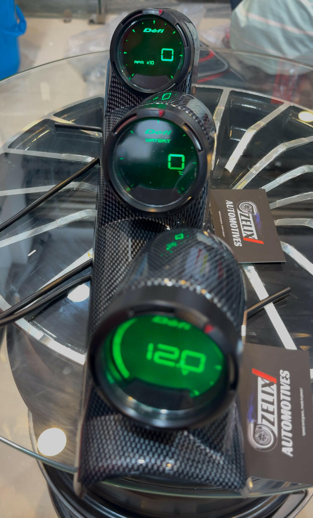 Defi Digital Pillar Meter Gauge (RPM, Water Temperature And Voltage) | Aftermarket