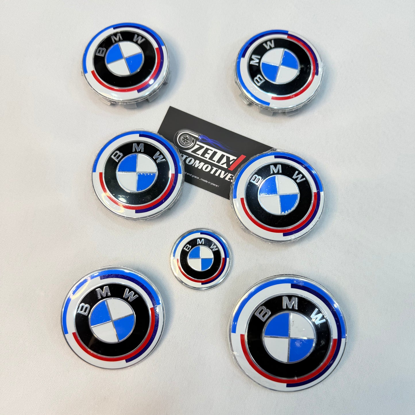 BMW 50th Anniversary Emblems | Set of 7 Replacement Logos
