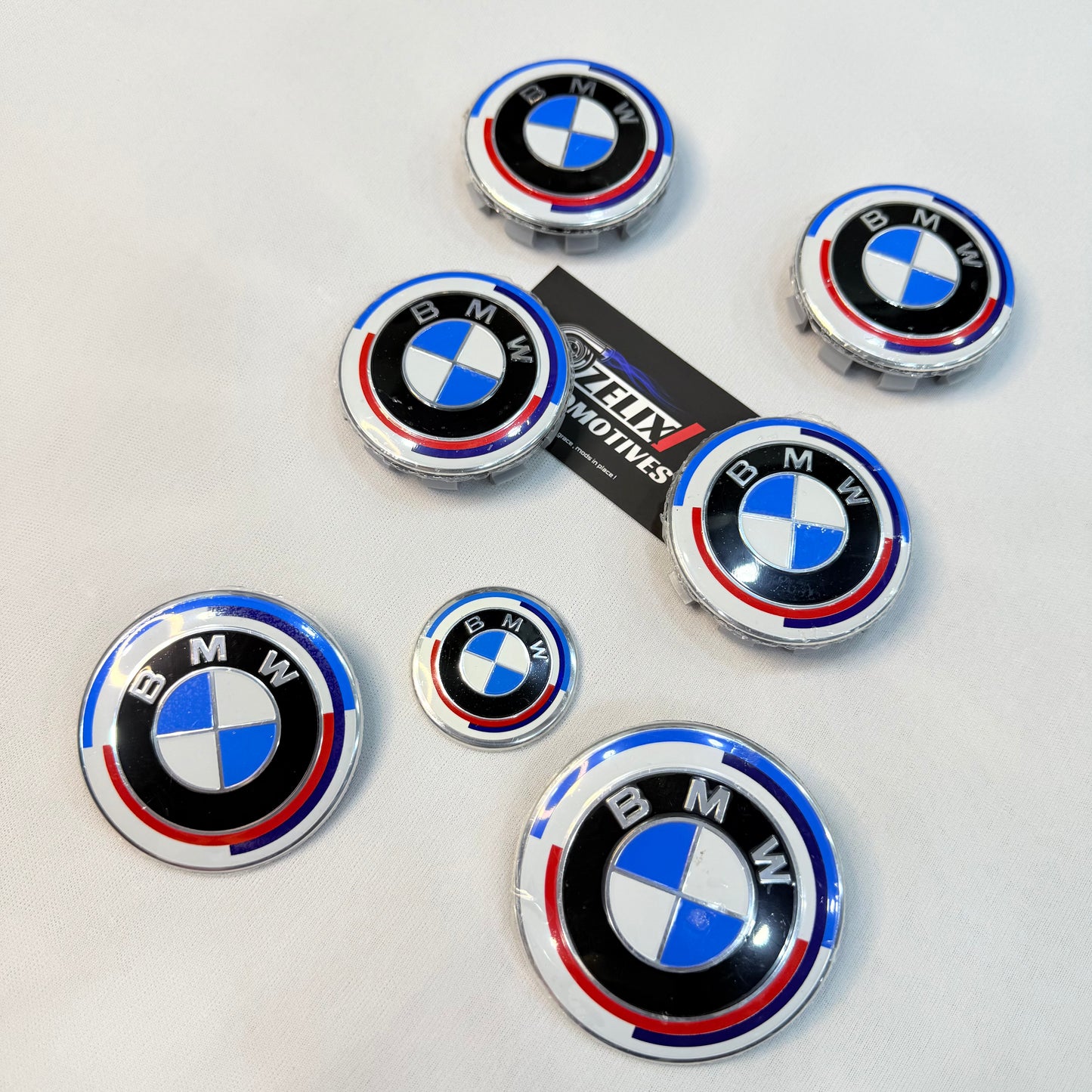 BMW 50th Anniversary Emblems | Set of 7 Replacement Logos