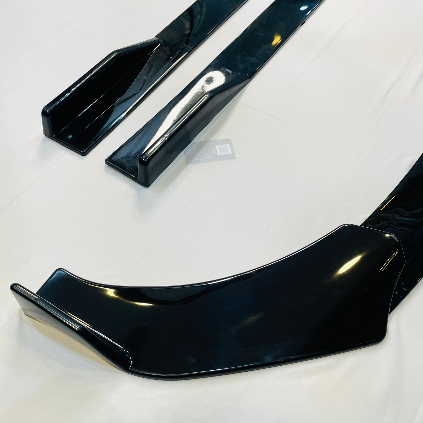 Universal 5 Pc Front Splitters & Side Skirts | Gloss Black | ABS