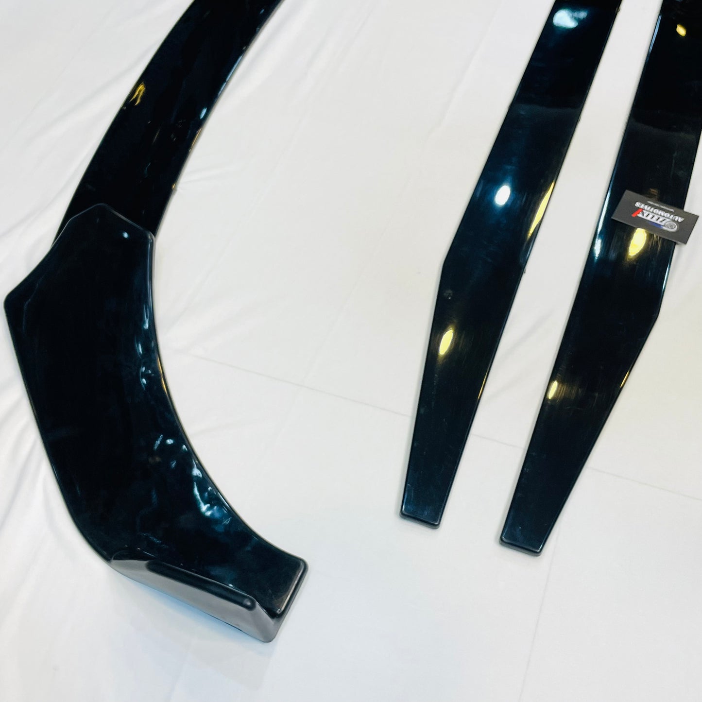 Universal 5 Pc Front Splitters & Side Skirts | Gloss Black | ABS