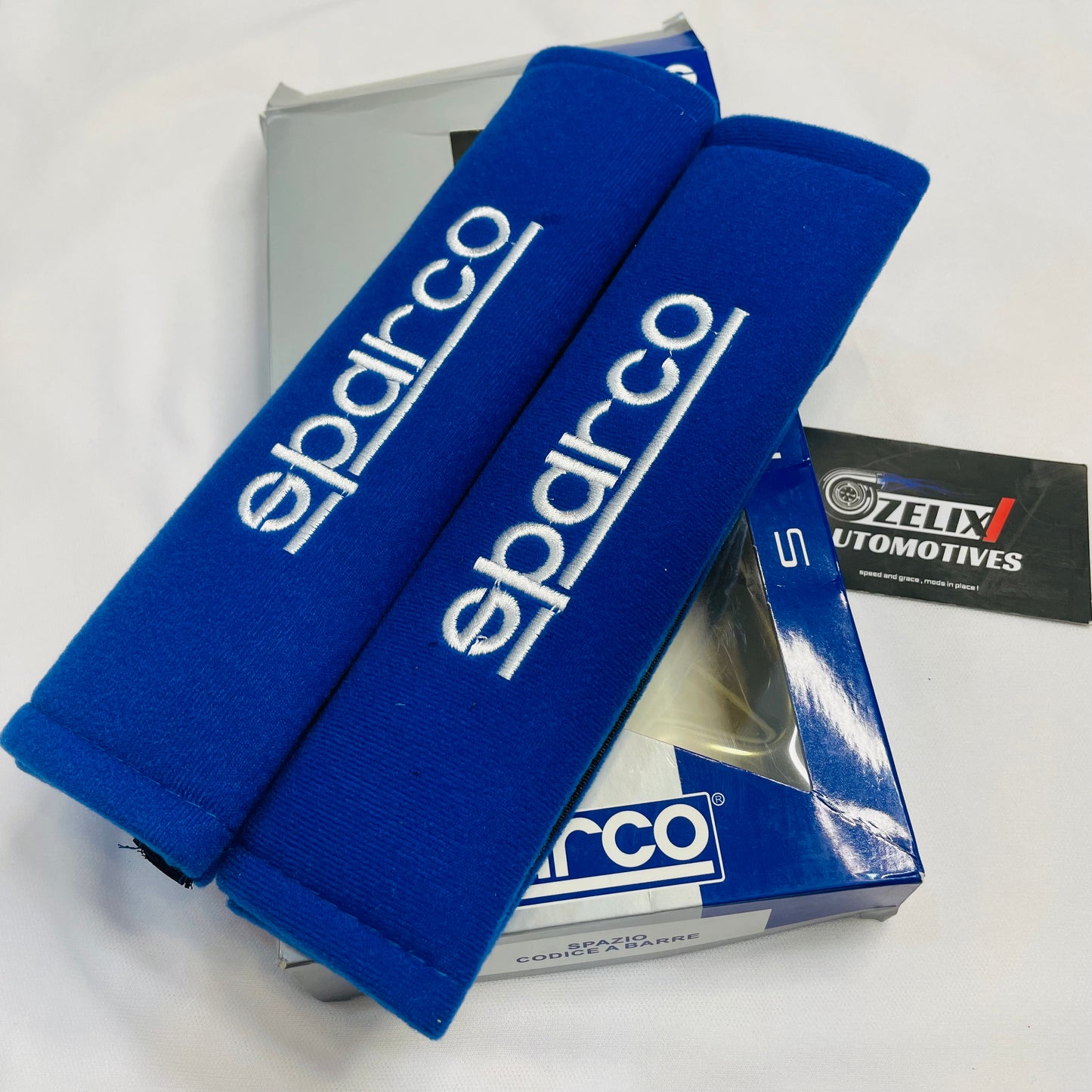premium seat belt shoulder pads in Blue