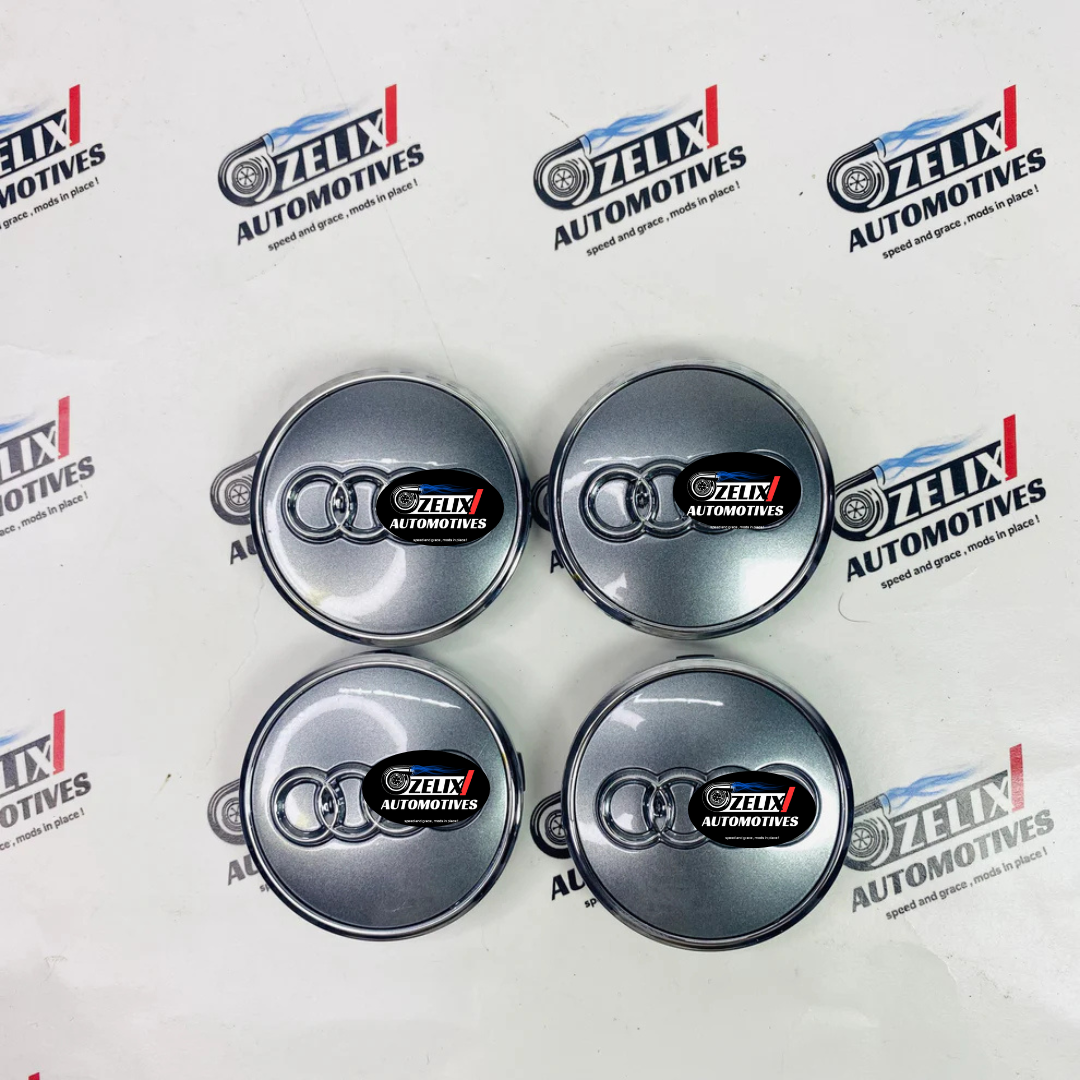 OEM-Style Wheel Center Caps Compatible With AUDI | Aftermarket Chrome Finish
