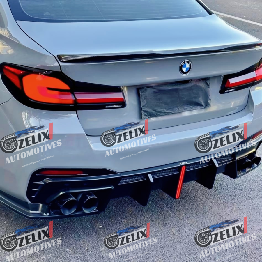 Rear Bumper Diffuser For BMW 5-Series G30 & G38 With Canards | V-TEN