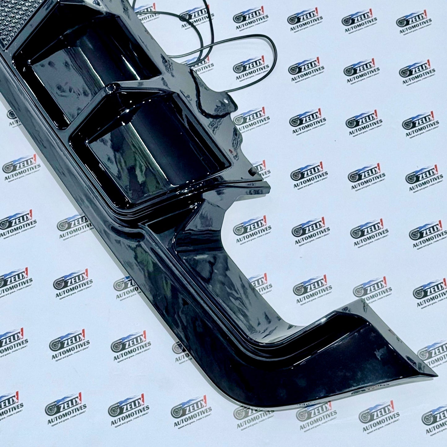 Rear Bumper Diffuser Compatible with BMW E60 5-Series | With 1-Style LED Light