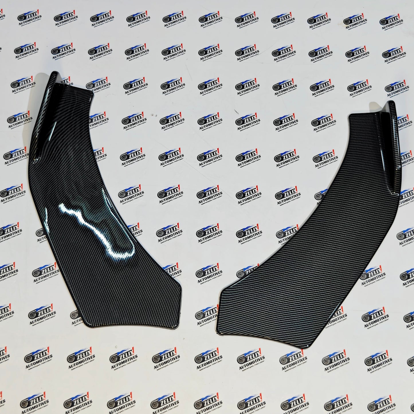 Universal Body Kit Set Of-5 | Carbon Fiber Front Splitters and Side Skirts