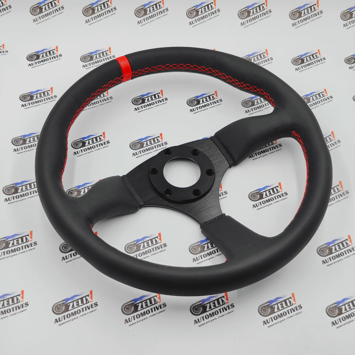 Universal 3-Spoke JDM Steering Wheel | Leather Finish