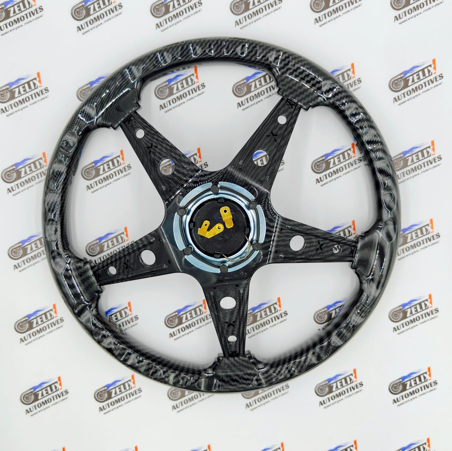 MOMO 5-Spoke Deep Dish Steering Wheel | Carbon Finish