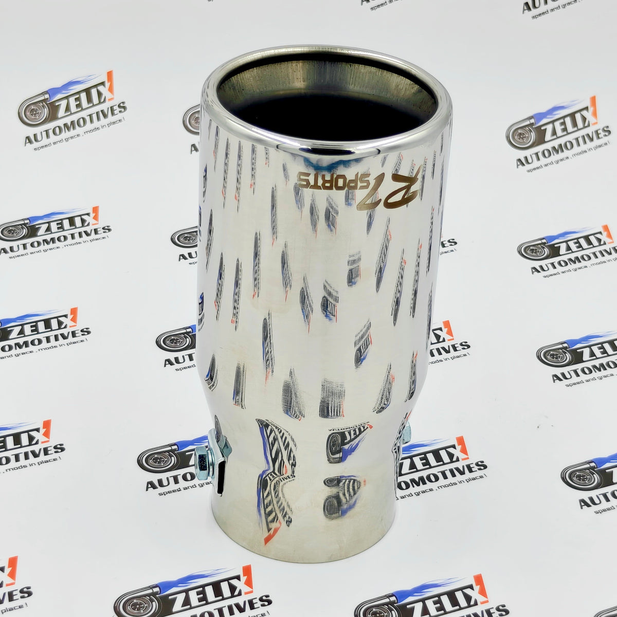 R7-Sports Single Exhaust Tip | Premium Stainless Steel Silver Finish