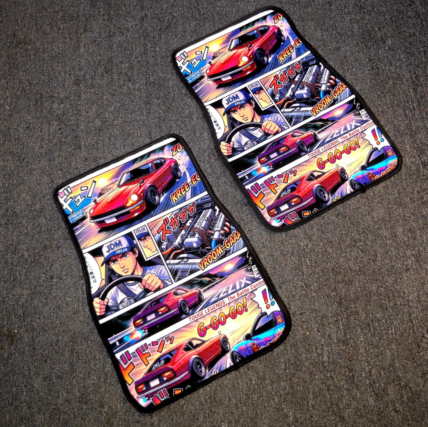 Japanese Comics Printed Car Floor Mats