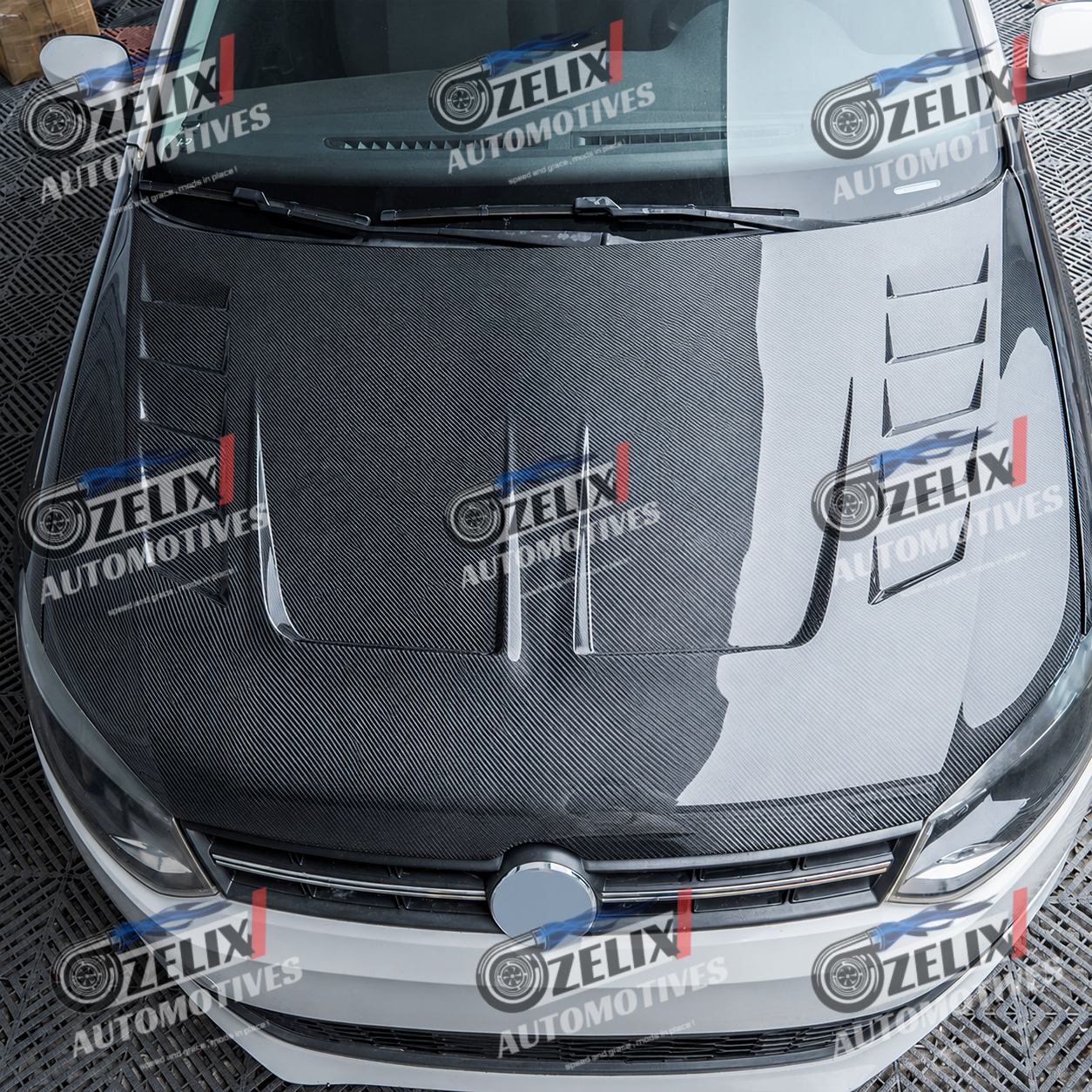 VW Polo 4-Vent Design Hood | Original Carbon Fiber