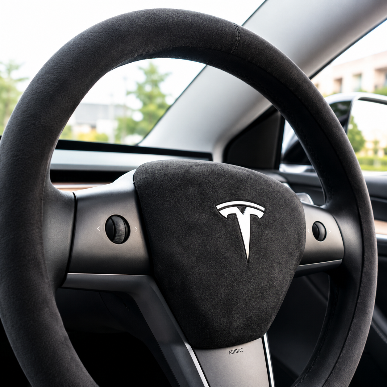 Black Alcantara Finish Car Interior Wrap | Enhance Luxury Look