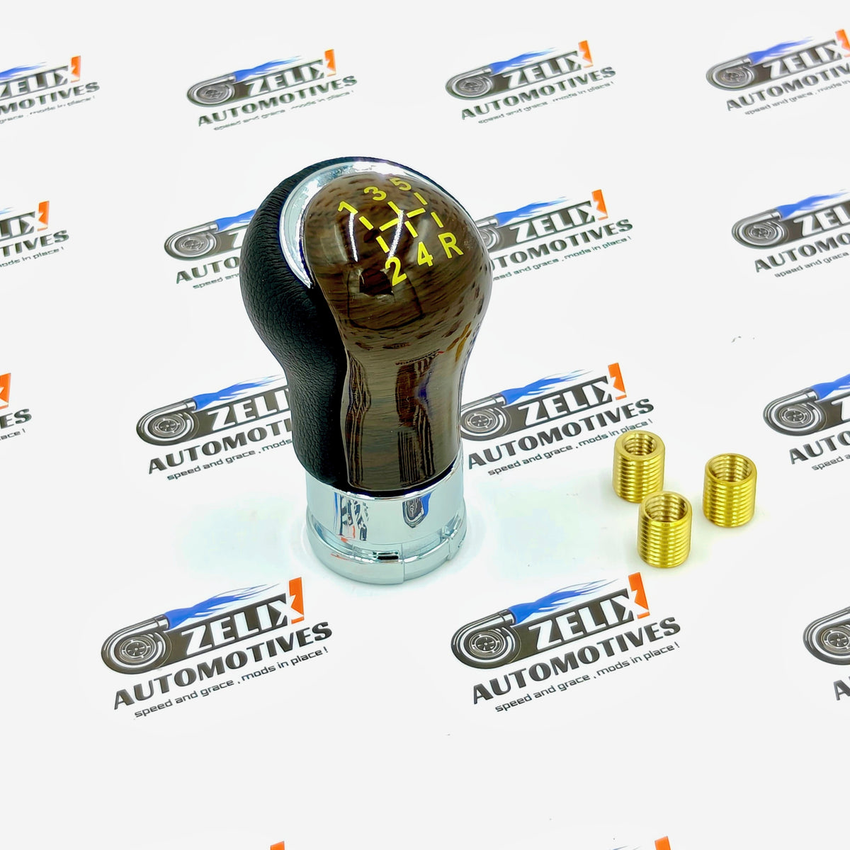 GR-Sports Leather Finish Gear Knob | Compatible For Toyota Cars
