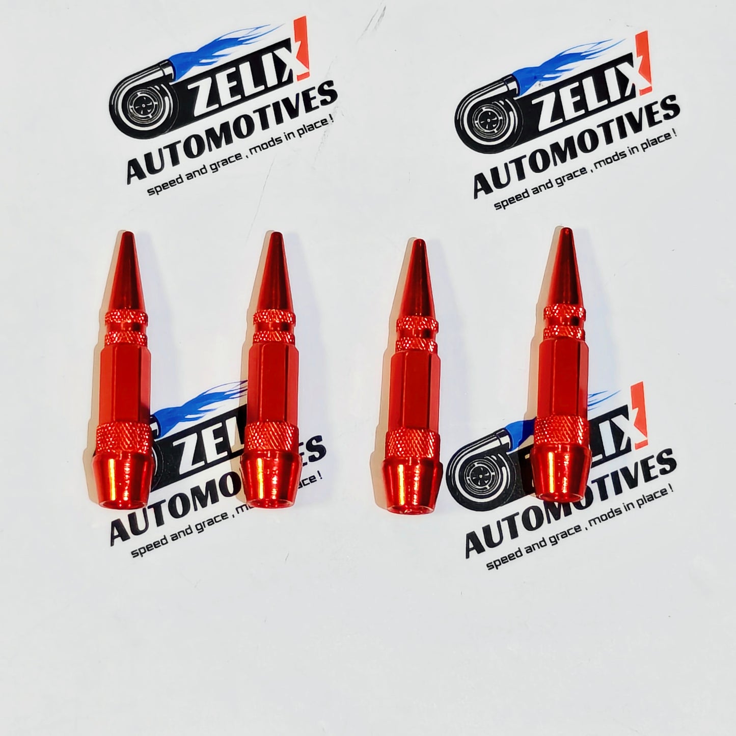 Air Valve Caps Set of 4 | Universal Metallic Finish