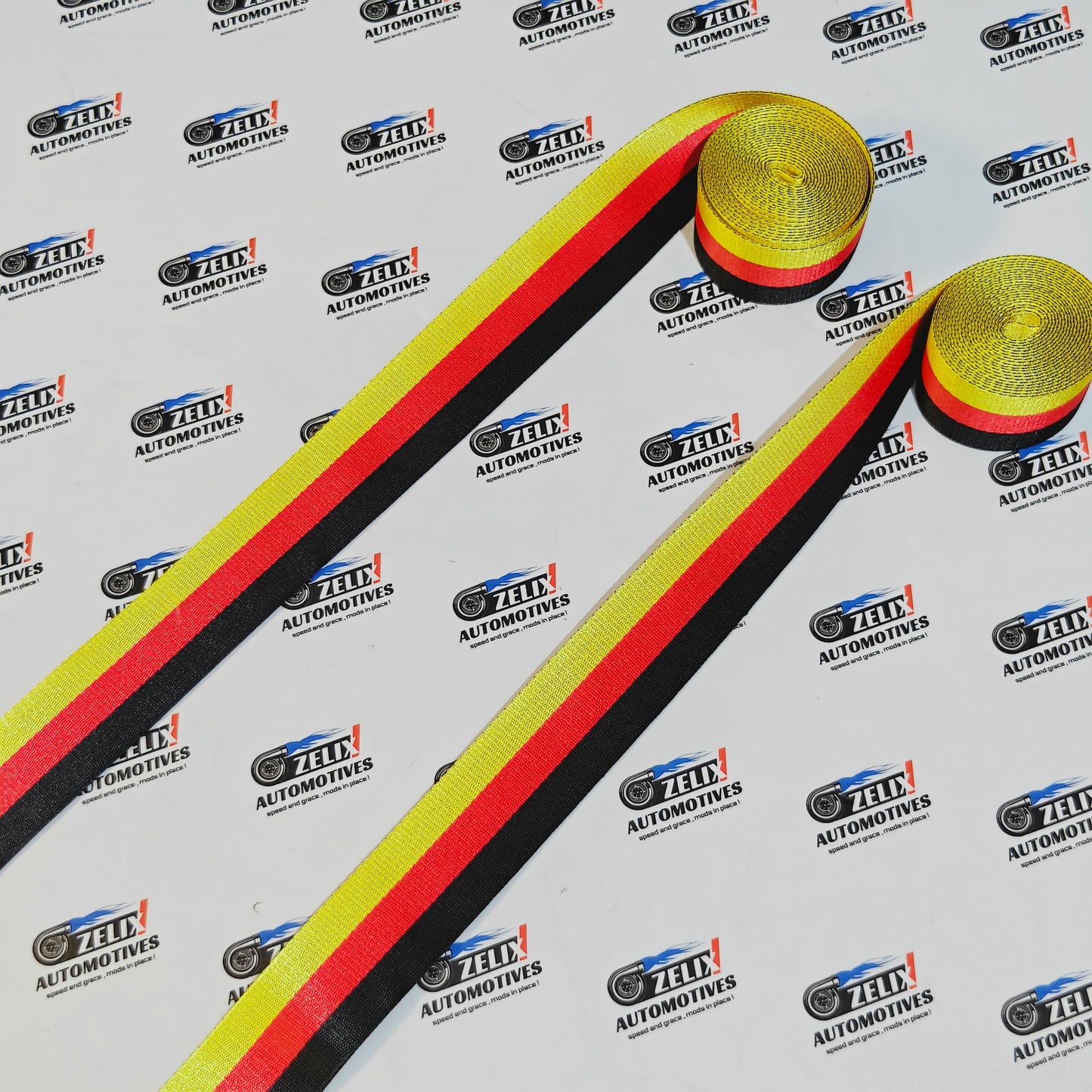 German Flag Design Seat Belts (Pair)