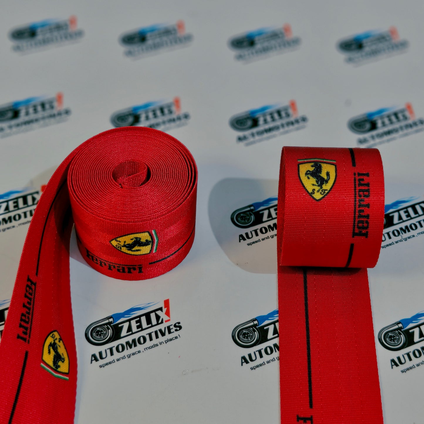 Ferrari-Inspired Sporty Seat Belt (Pair) | Universal Fit
