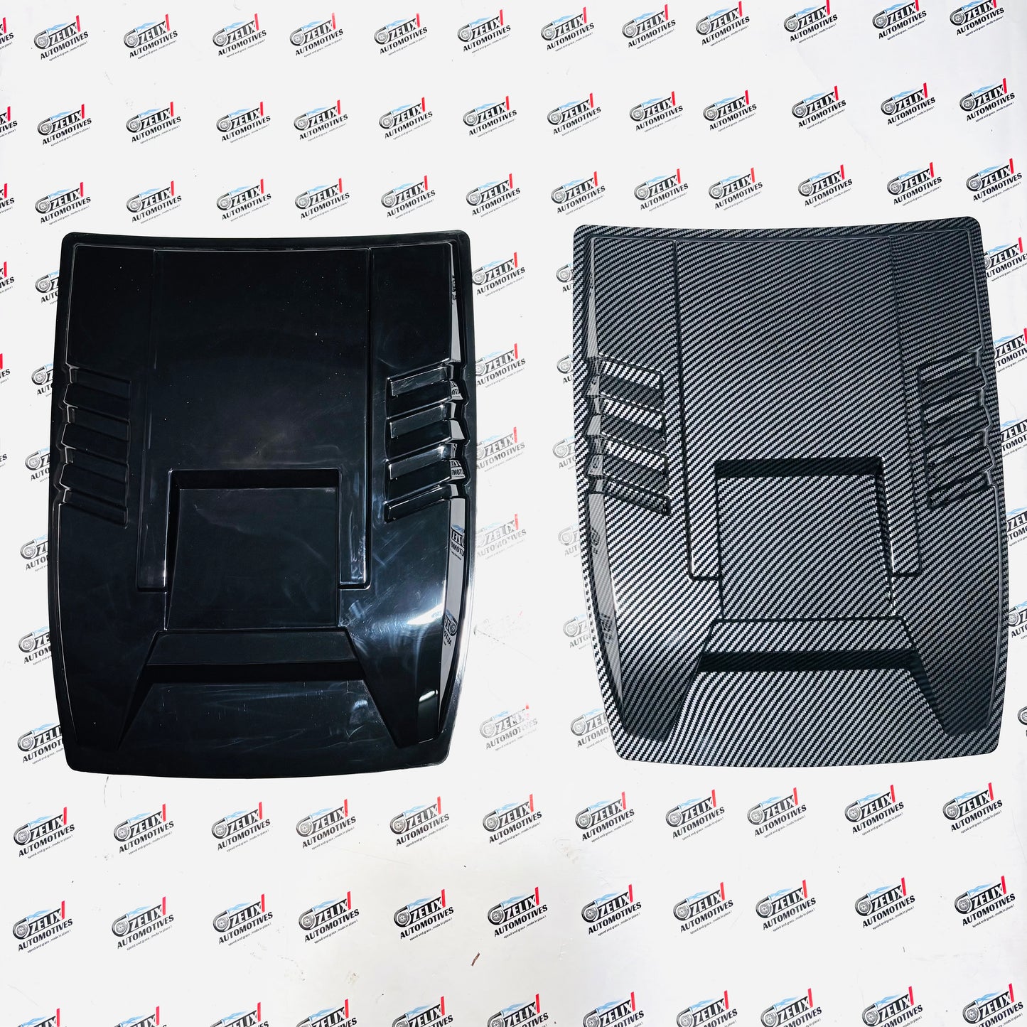 Universal Hood Scoop | Glossy Black and Carbon Finish Styling Upgrade