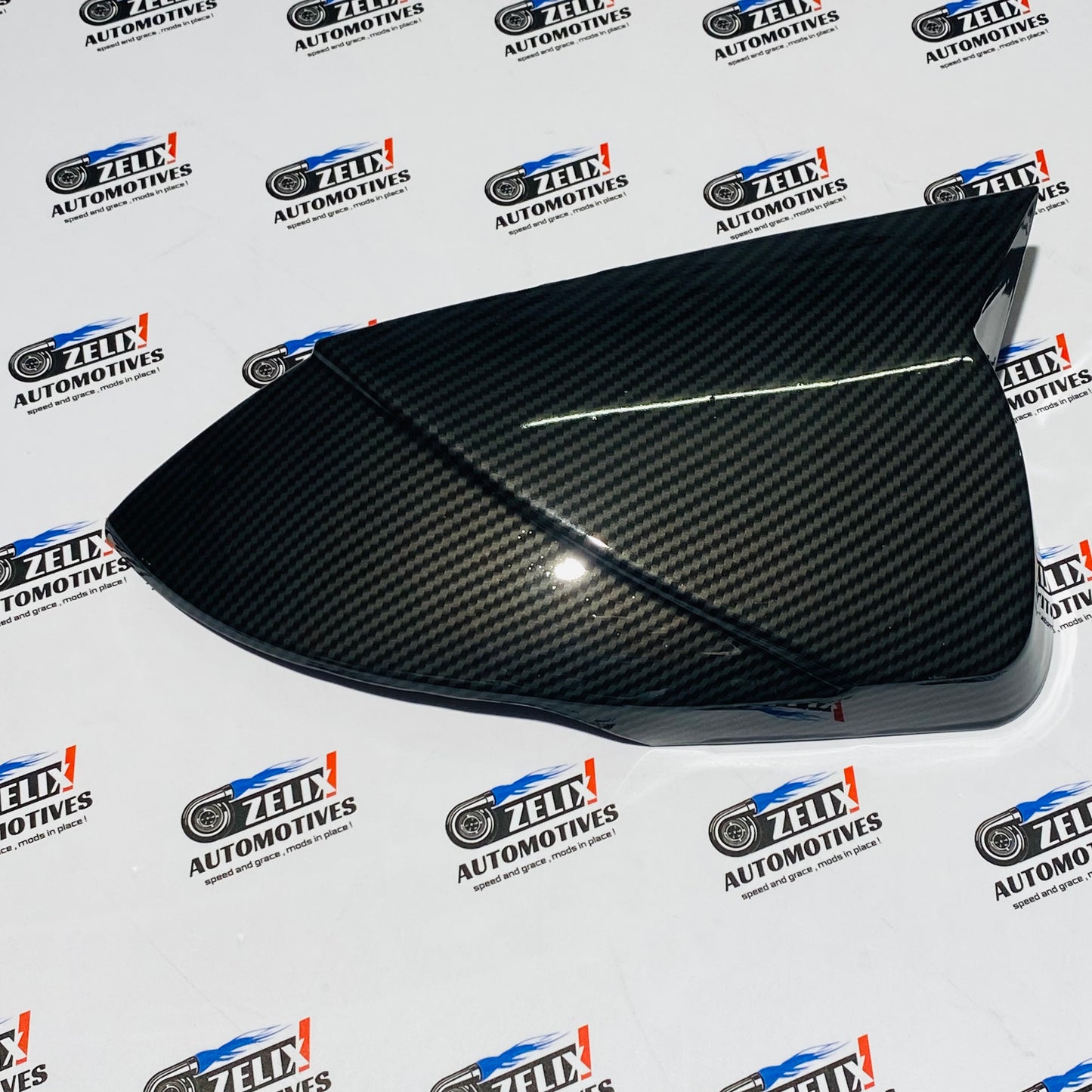 Hyundai Verna  Batman-Style Mirror Covers | Premium Glossy Black/Carbon Finish | 2023+