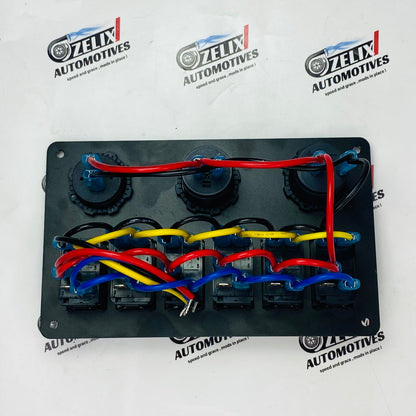 6 gang switch panel with thick wiring easy to install
