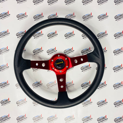 MOMO Deep Dish 14-Inch Steering Wheel | Universal Racing Design in Multiple Colours
