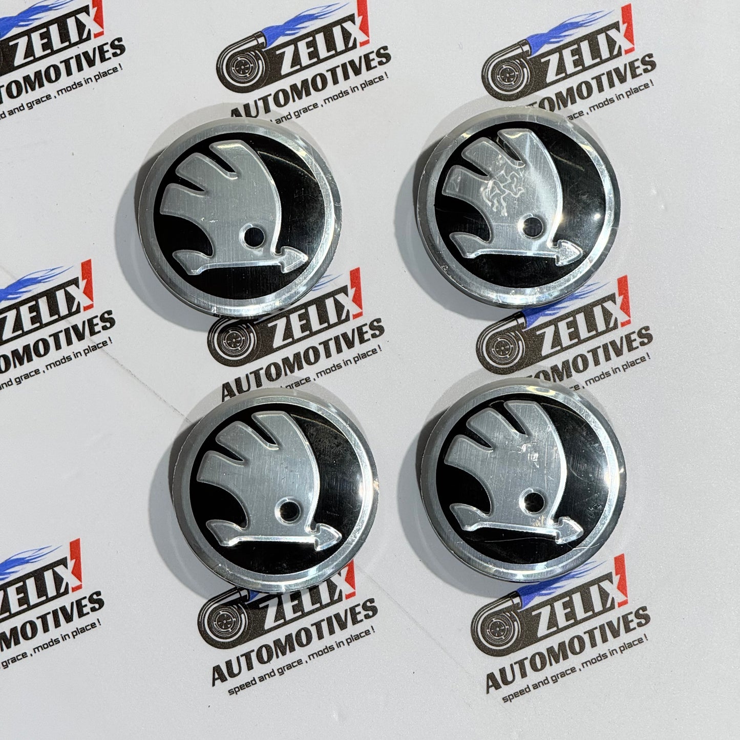 Skoda OEM-Style Wheel Caps Set of 4 | Premium Two Colour Options