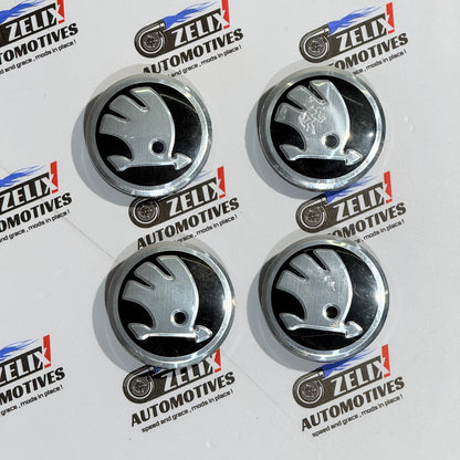 Skoda OEM-Style Wheel Caps Set of 4 | Premium Two Colour Options
