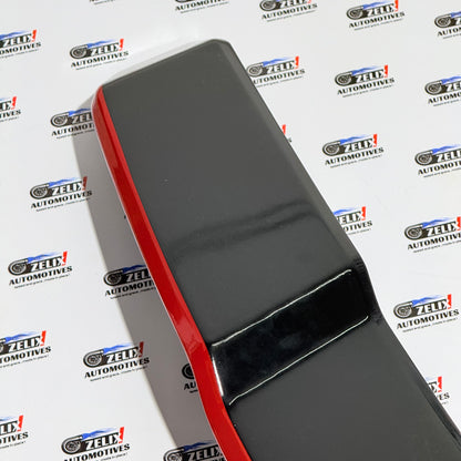 Hyundai i20 N-Line 4-Pillar Rear Spoiler with Red Accent | Glossy Black Finish