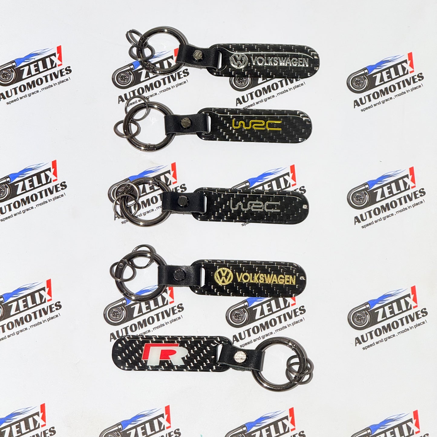 Volkswagen Carbon Finish  Keychains | Premium Sport Design