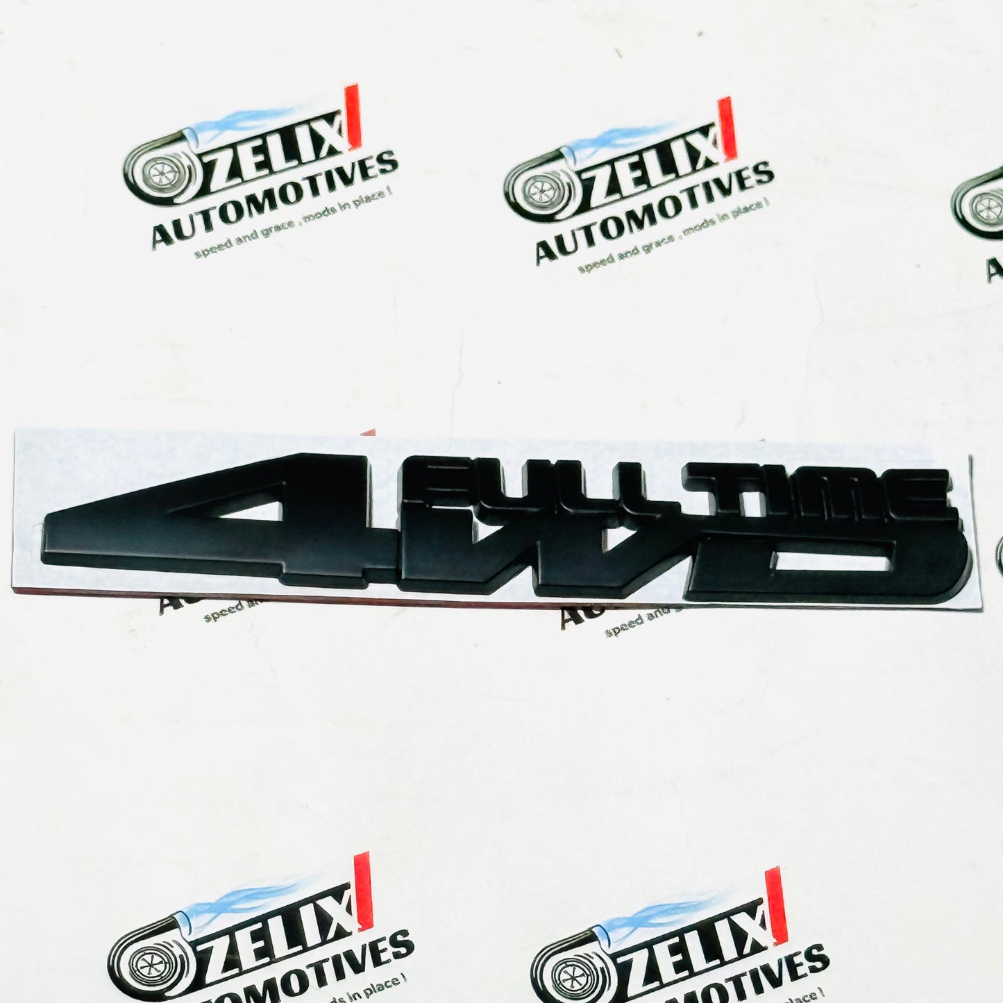 FULL TIME 4WD 3D Metal Sticker | Universal Aftermarket Car Emblem Badge
