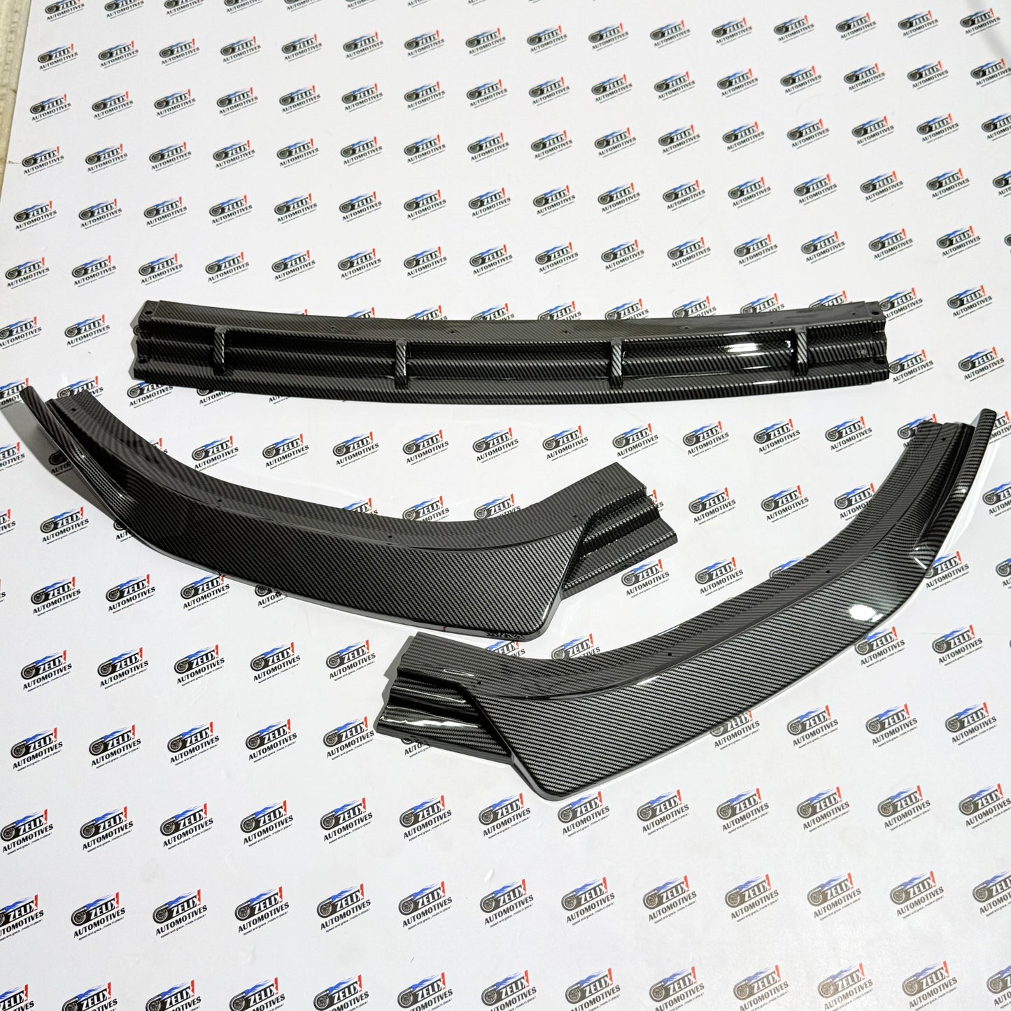 Volkswagen Virtus 3-Piece Front Splitter Kit | Premium Carbon Finish
