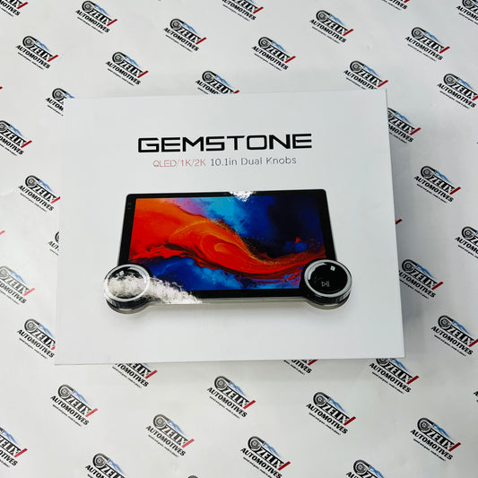 Gemstone 10.1 Inch QLED Car Stereo Display With Dual Knobs | Universal Aftermarket