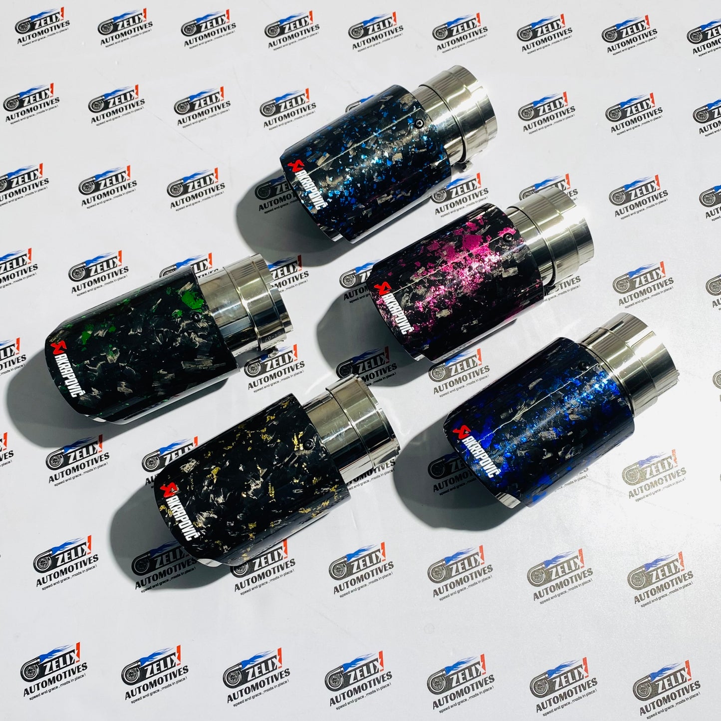 Akrapovic  Single Exhaust Tip Forged Carbon Finish | 64–67mm Inlet