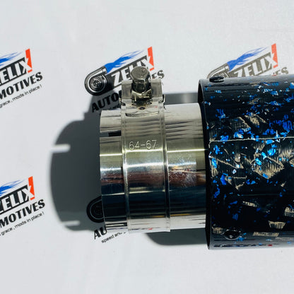 Akrapovic  Single Exhaust Tip Forged Carbon Finish | 64–67mm Inlet